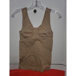 Fashion Bug Nude Beige Underwire SHAPING SEAMLESS‎ Tank Camisole Large Shapewear